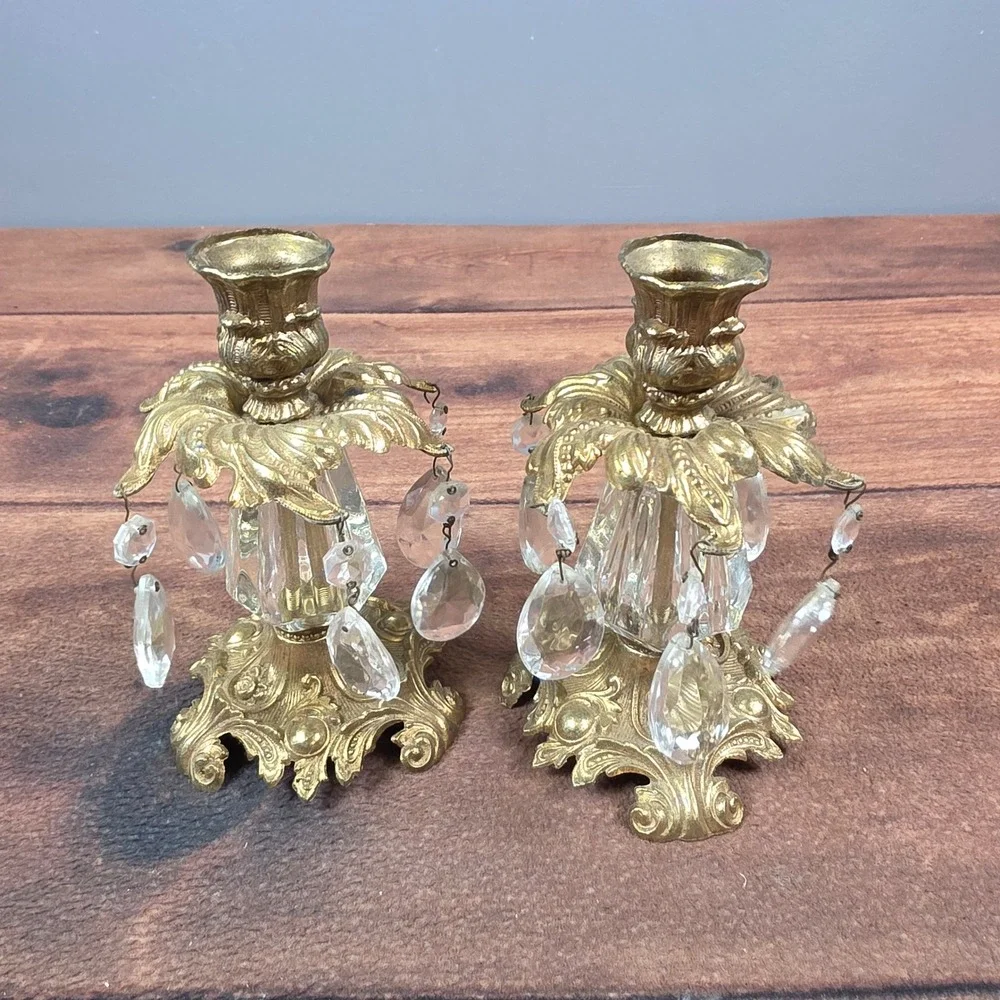 L&L WMC Candlestick Holders Pair 7.5